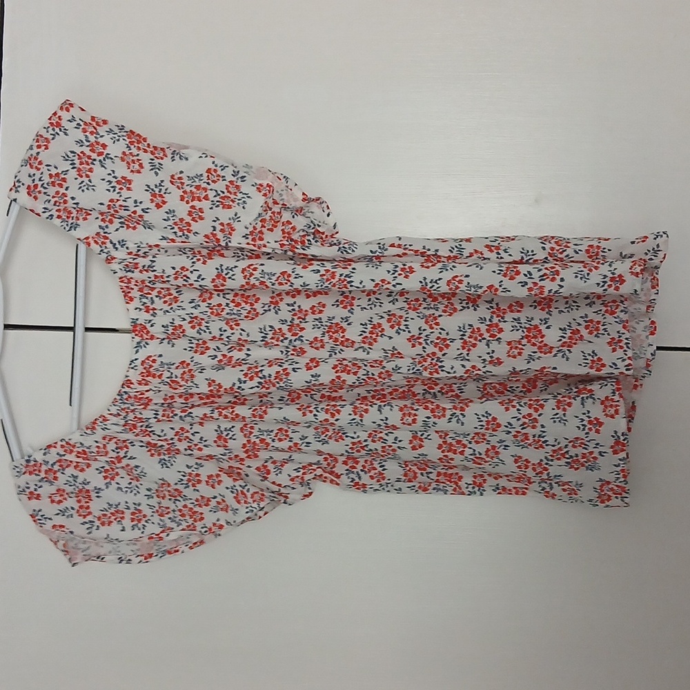 Gap Flower Blouse Puffed Sleeves